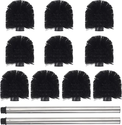 Produktbild von 10X Toilettenbürste Toilettenbürste Ersatzbürstenkopf Toiletten Toilettenbürste mit 2X Griff