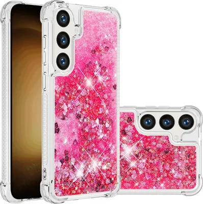 Produktbild von Samsung Galaxy S25 / S24 Hülle - Coverup Liquid Glitzer Back Cover - Rosa