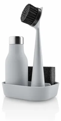 Immagine prodotto di Eva Solo Küchenset 4-tlg., Bürste, Schwamm, Seifenspender, Kunststoff, Marble Grey, 530694