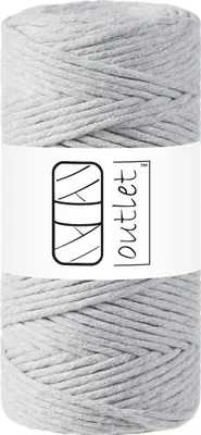 Obrázok produktu pre Svetlošedá makramé šnúra 100 m 3 mm OUTLET