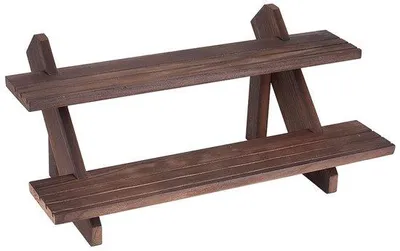 Produktbild von Unyqoos® Schmuckdisplay aus hochwertigem Holz, 2-stufig mit Nuten für Ohrringe & Ringe, 39 x 18,2 x 16,5 cm, kratzgeschützte Oberfläche, einfache Montage