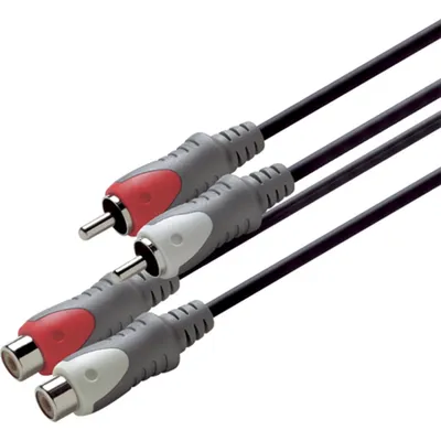 Produktbild von Scanpart 10m Cinch Verlängerungskabel, Cinch Kabel Verlängerung geschirmt, RCA Stecker auf Kupplung