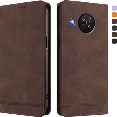 Obrázek produktu pro Pouzdro pro Nokia X20 /Nokia X10, retroPolyuretankožené flip pouzdro s stojánkem a přihrádkami na karty Hnědý