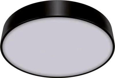 Produktbild von LED Deckenleuchte Metall 4000 K neutralweiß 1780 lm D: 40 cm Schwarz rund Deckenlampe
