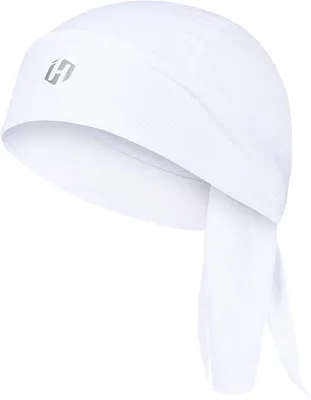Produktbild von Sport-Bandana-Kopfbedeckung - Einheitsgröße - Weiß - Atmungsaktiv und schweißabsorbierend - Perfekt für das Laufen