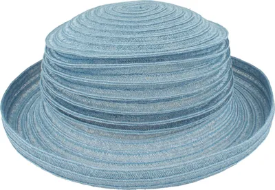 Image de Chapeau à bords malléable et pliable Bella de Mayser, en chanvre, bleu, taille unique