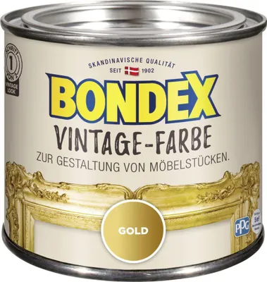 Produktbild von Bondex Vintage-Holzfarbe gold 375 ml