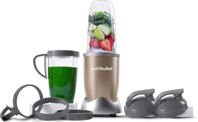Zdjęcie produktu dla NutriBullet NB910CP, Blender stołowy, 0,9 l, Rozgniatacz do lodu, 900 W, Szampański