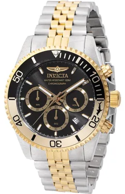 Imagen del producto de Reloj Invicta Pro Diver 44720 para hombre: movimiento de cuarzo, acero inoxidable con esfera negra, 43 mm
