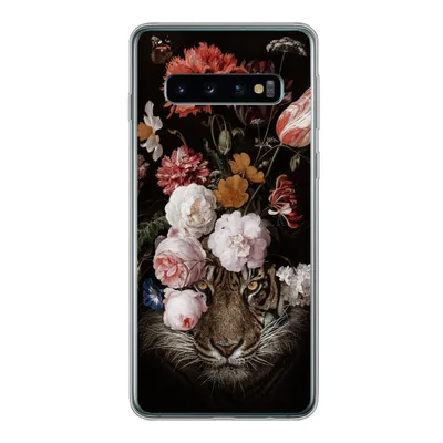 Produktbild von MuchoWow® Handyhülle Schutzhülle Hülle für Samsung Galaxy S10 Blumen - Jan Davidsz de Heem - Tiger - Gemälde - Stillleben - Alte Meister Silikon Softcase Handy Hülle - Handytasche
