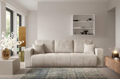 Produktbild von Furnisell Schlafsofa Sofa mit Bettkasten "VERITA", Cremig