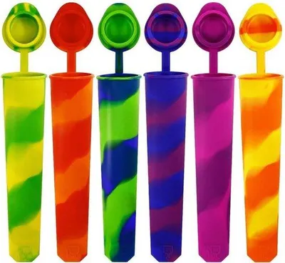 Produktbild von Eisformen aus Silikon, 6 Farben, wiederverwendbar