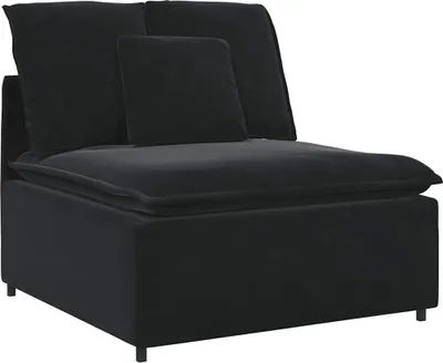 Zdjęcie produktu dla Sofa modułowa SYFAX™ moduł środkowy z poduszkami czarna 100 cm