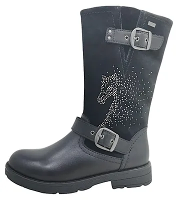 Image de Lurchi Heidi : Bottes d'hiver noires pour filles, avec fermeture éclair. (Chaussures pour enfants)