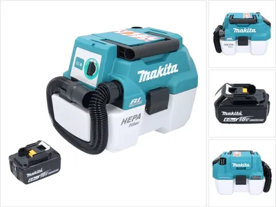 Produktbild von Makita DVC 750 LG1 Akku Staubsauger LXT 18 V 67 mbar 7,5 l Brushless + 1x Akku 6,0 Ah - ohne Ladegerät