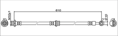 Produktbild von METZGER 4111961 Bremsschlauch Vorne Links für NISSAN MICRA V (K14)