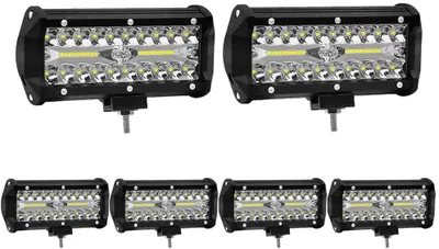 Produktbild von 6X 120W LED Arbeitsscheinwerfer Bar,Greenmigo IP67 Zusatzscheinwerfer Arbeitslicht LED Scheinwerfer Arbeitsleuchte