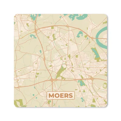 Produktbild von MuchoWow® Mauspad Mousepad Stadtplan - Moers - Karte - Vintage 30x30 cm - Mousepads - Maus Mat - Pad - Mausunterlage - Gaming