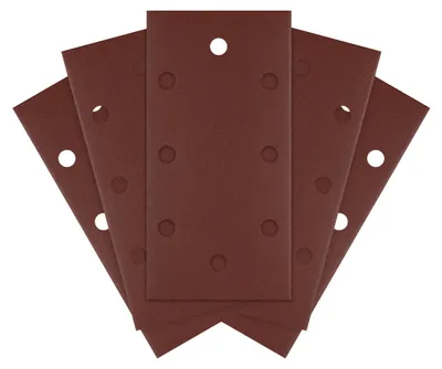 Produktbild von Klett-Schleifpapier 93 x 185 mm, Körnung P240, 5 Stück. Mit 8 Löchern