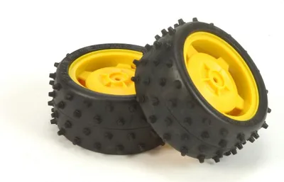 Produktbild von Tamiya Buggy-Reif./Felg. 5-Star gelb 80/32(2)hi