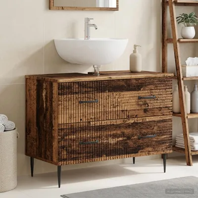 Obrázek produktu pro Maison Exclusive – Skříňka pod umyvadlo HAARLEM, masivní dřevo, rozměry 82 x 41 x 58,5 cm