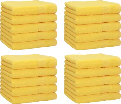 Produktbild von Betz 20 Stück Seiftücher 30x30 cm PREMIUM 100% Baumwolle Set Farbe: gelb