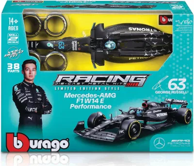 Image de BOLID F1 Mercedes AMG W14 Russell W14 1:24 BBURAGO MODEL DO ZŁOŻENIA 18-28509