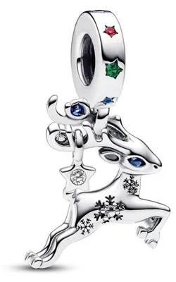 Produktbild von Bead Charms Kirschblüten für Damen, kompatibel mit Pandora, Weihnachtszauber Rentier