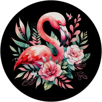 Produktbild von Rosa Flamingo Magnet mit Flaschenöffner rund