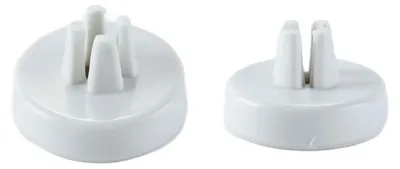 2 Kunststoff-Spulenkappen für Nähmaschinen, weiß, 2,3 x 2,3 x 1 cm