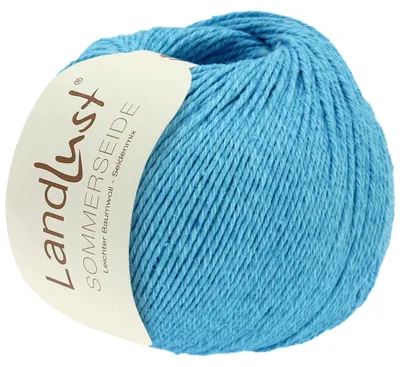 Produktbild von Lana Grossa LANDLUST SOMMERSEIDE 50 g leichtes Sommergarn aus Baumwolle und Seide 170 m Farbe 058 - Aqua