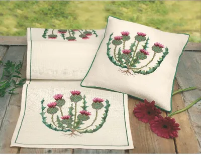 Immagine prodotto di Eva Rosenstand set di runner a punto croce "Thistle", schema contato, 37x93cm