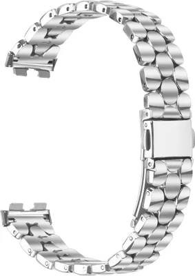 Produktbild von INF Elegantes Edelstahl Perlenarmband für Huawei Band 8/9/10 Silber