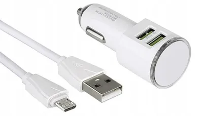 Produktbild von DBautomotive Kfz-Ladegerät 12/24V 2xUSB 3.4A mit Micro-USB-Kabel