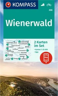 Produktbild von KOMPASS Wanderkarten-Set 208 Wienerwald (2 Karten) 1:25.000