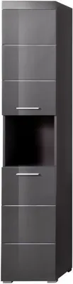 Image de trendteam Armoire haute Amanda Gris mélaminé/gris agave HG.TZ 37 x 190 x 31 cm