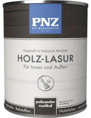 Produktbild von PNZ Holzlasur für Innen und Außen palisander rustikal 750 ml
