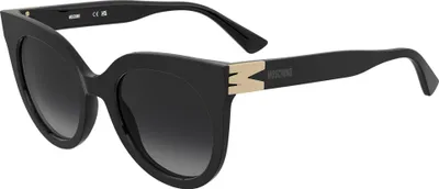 Image de Moschino MOS212/S BLACK/DARK GREY SHADED 52/22/140 Lunettes de soleil pour femmes