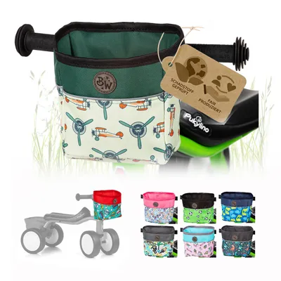 Produktbild von BAMBINIWELT Lenkerkorb für Kinder Lenkertasche kompatibel mit Pukylino Wutsch Fitsch Puky OFFEN für Dreirad Laufrad Rutschfahrzeuge (Modell 26)