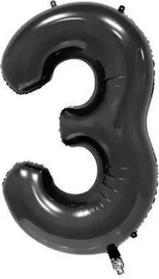 Produktbild von Jumada's - Folienballon - 3 Jahre - Schwarz - 41cm