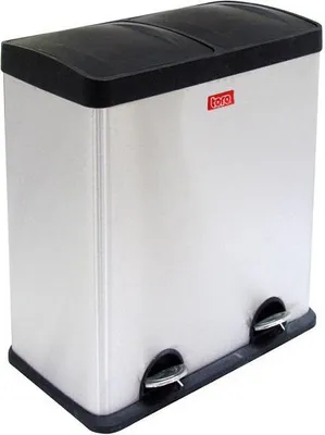 Obrázek produktu pro Koš na odpadky nerez, na tříděný odpad, objem 60 l, 31 x 57,5 x 64 cm
