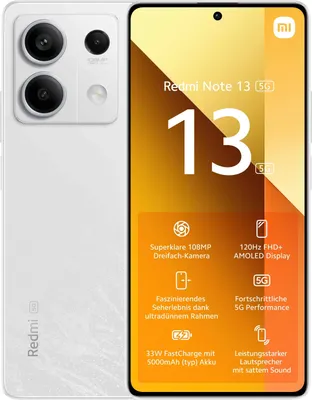Produktbild von Xiaomi Redmi Note 13 5G 16,9 cm (6.67") Dual-SIM Android 13 USB Typ-C 8 GB 256 GB 5000 mAh Weiß