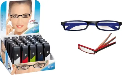 Productafbeelding van WEDO Leesbril, met verenveren, display van 30 stuks, gesorteerd (61123098)