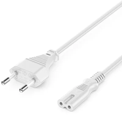 Produktbild von deleyCON 3,0m Netzkabel Stromkabel Strom Kabel Stecker Typ C Eurostecker auf C7 Buchse Euro-Netzkabel Kleingerätekabel Euro 8 TV Blu-Ray Haushaltsgeräte Netzteile - Weiß