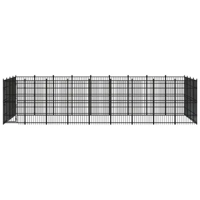 Produktbild von vidaXL Outdoor-Hundezwinger Stahl 33,18 m²
