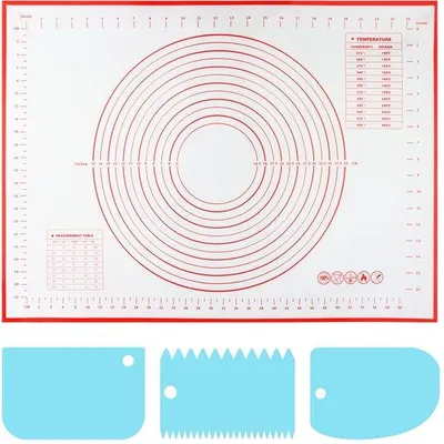 Image de Tapis de cuisson en silicone, dimensions 70 x 50 cm, lavable, pour macarons, pizzas et biscuits
