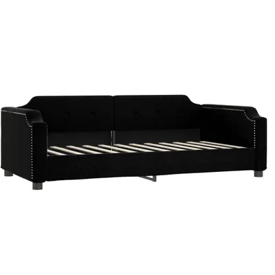 Immagine prodotto di vidaXL Letto da giorno nero 90x190 cm in tessuto