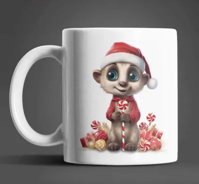 Produktbild von Erdmännchen Weihnachten Kinder Teetasse Tasse Geschenkidee Geschenk 330 ml