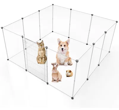 Zdjęcie produktu dla Ogrodzenie dla szczeniaka - Kojec dla zwierząt - 203 x 101 x 71 cm - 12 paneli - Czarny