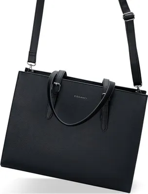Immagine prodotto di Borsa da donna Elegance - zaino per la scuola e borsa per laptop 15,6" - nero - borsa a mano con tracolla - adatta al formato A4